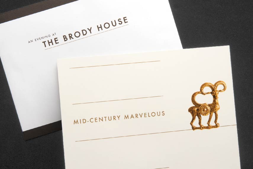 Los Angeles Conservancy Brody House gala fundraising invitation by YYES