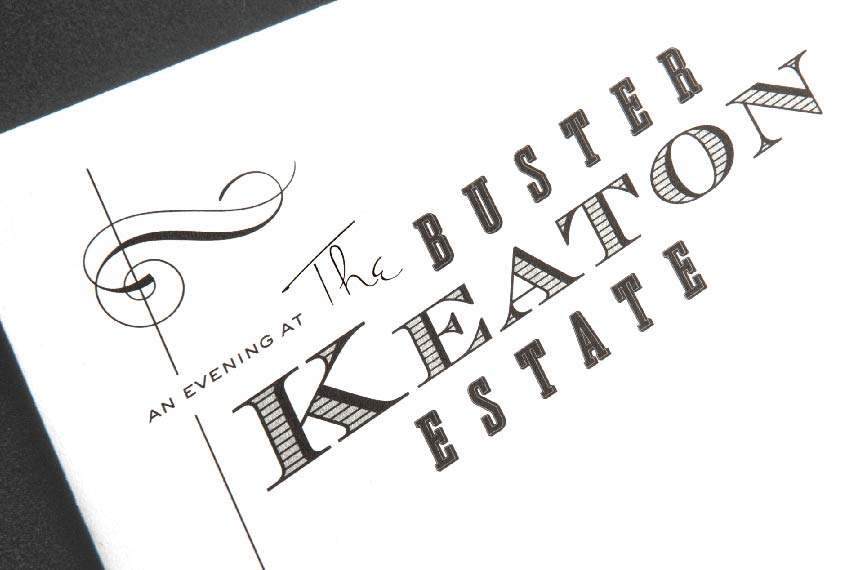 Los Angeles Conservancy Buster Keaton Estate gala fundraising invitation by YYES
